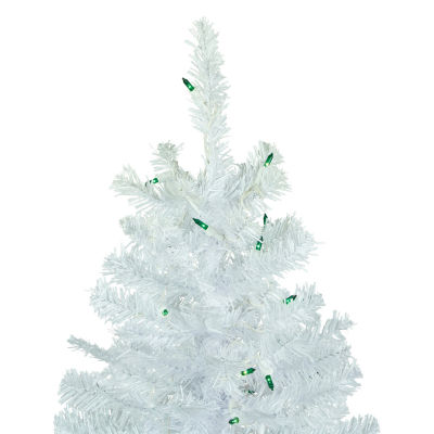 Northlight Woodbury White Pencil Artificial Lights 6 1/2 Foot Pre-Lit Pine Christmas Tree