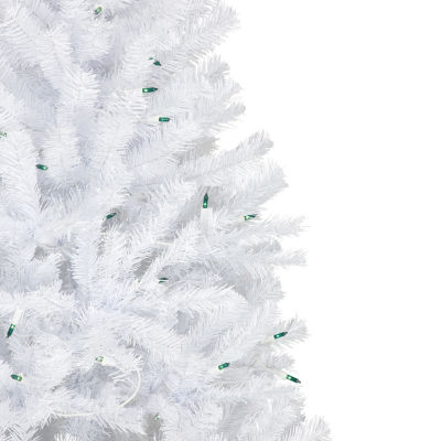 Northlight Slim Geneva White Spruce Artificial Lights 6 1/2 Foot Pre-Lit Christmas Tree