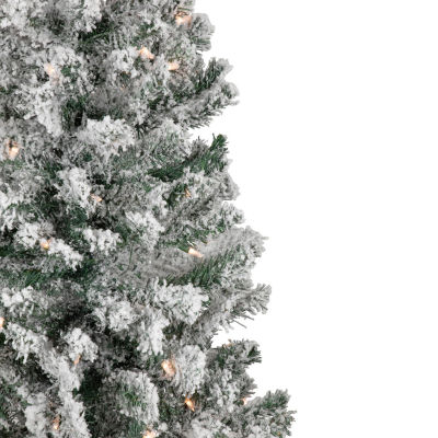 Northlight Artificial  Clear Lights 4 Foot Flocked Pine Christmas Tree