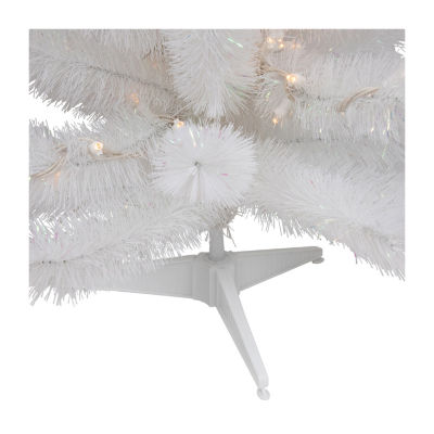 White Iridescent Artificial Green Lights 4 Foot Pre-Lit Pine Christmas Tree,  Color: White - JCPenney