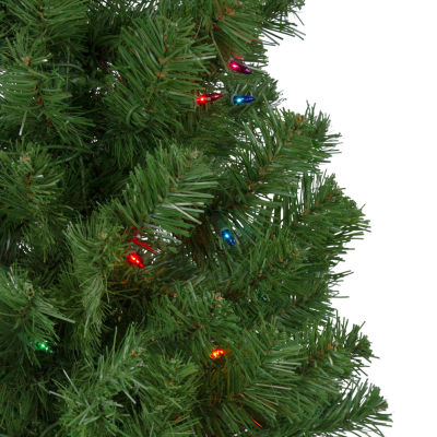 Northlight Alberta Slim Artificial Multi Lights 6 Foot Pre-Lit Pine Christmas Tree