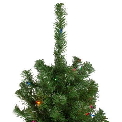 Northlight Alberta Slim Artificial Multi Lights 6 Foot Pre-Lit Pine Christmas Tree