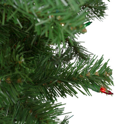 Northlight Alberta Slim Artificial Multi Lights 6 Foot Pre-Lit Pine Christmas Tree