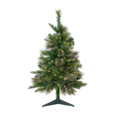Northlight Kingston Cashmere Full Artificial  Clear Lights 3 Foot Pre-Lit Pine Christmas Tree