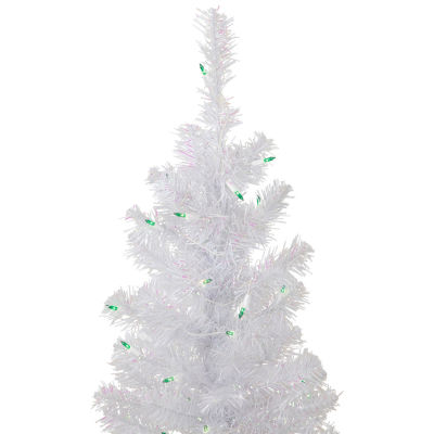 Northlight Rockport White Artificial Lights Foot Pre-Lit Pine Christmas Tree