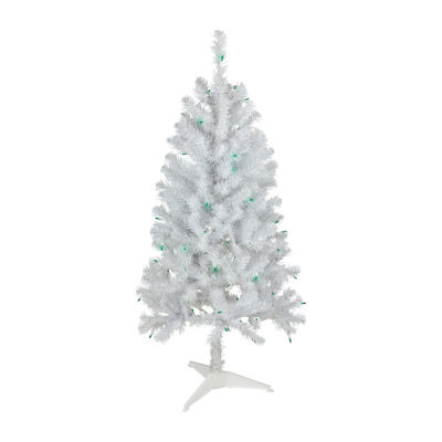 Northlight White Artificial  Green Lights 4 Foot Pre-Lit Christmas Tree