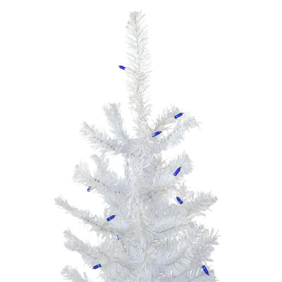 Northlight Woodbury White Slim Artificial  Blue Lights 4 Foot Pre-Lit Pine Christmas Tree