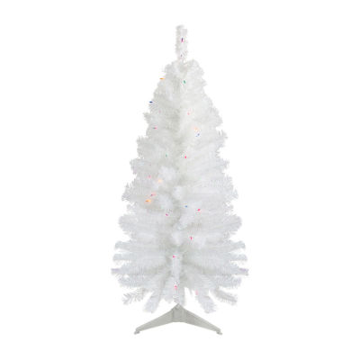 Northlight White Slim Artificial Lights Foot Pre-Lit Pine Christmas Tree