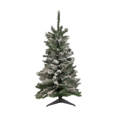 Northlight Heavily Medium Artificial Unlit 3 Foot Flocked Pine Christmas Tree