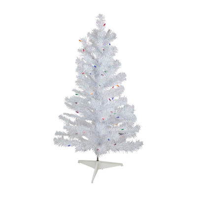 Northlight White Iridescent Artificial Lights Foot Pre-Lit Pine Christmas Tree