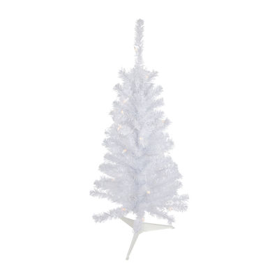Northlight Woodbury White Slim Artificial Clear Lights Foot Pre-Lit Pine Christmas Tree