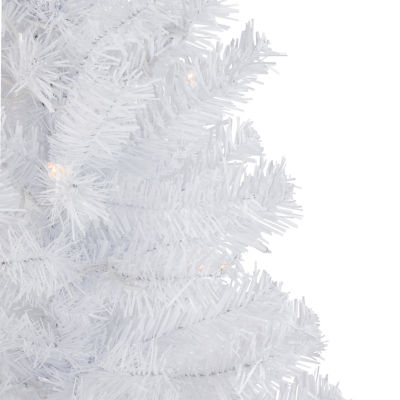 Northlight Woodbury White Slim Artificial  Clear Lights 3 Foot Pre-Lit Pine Christmas Tree