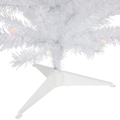 Northlight Woodbury White Slim Artificial Clear Lights Foot Pre-Lit Pine Christmas Tree