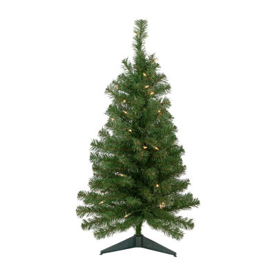 Northlight Oakridge Noble Artificial  Clear Lights 3 Foot Pre-Lit Fir Christmas Tree