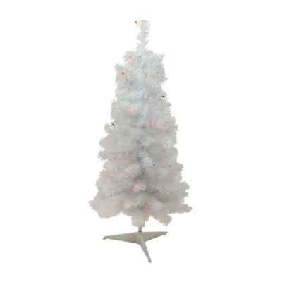 Northlight White Artificial Multi Lights 3 Foot Pre-Lit Pine Christmas Tree