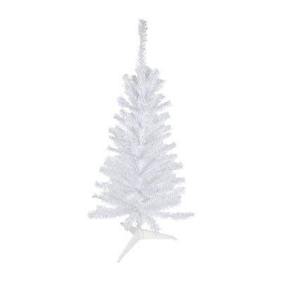 Northlight Woodbury White Slim Artificial  Unlit 3 Foot Pine Christmas Tree