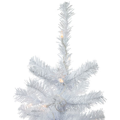 Northlight Woodbury White Slim Artificial  Clear Lights 2 Foot Pre-Lit Pine Christmas Tree