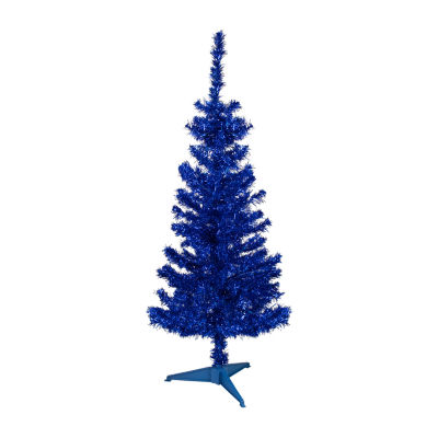 Northlight Blue Artificial Tinsel Unlit 4 Foot Christmas Tree