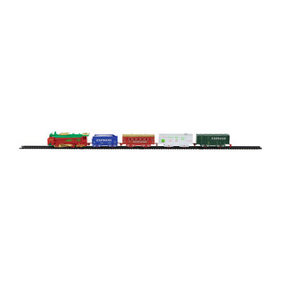 Northlight 21 Pc Green And Red Battery Operated Lighted And Animated Classic Train Set Christmas Tabletop Decor