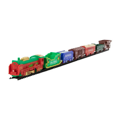 Northlight 23 Pc Battery Operated Lighted And Animated Classic Train Set With Oval Track Christmas Tabletop Decor
