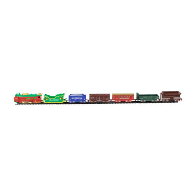 Northlight 23 Pc Battery Operated Lighted And Animated Classic Train Set With Oval Track Christmas Tabletop Decor