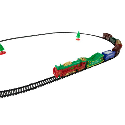 Northlight 23 Pc Battery Operated Lighted And Animated Classic Train Set With Oval Track Christmas Tabletop Decor