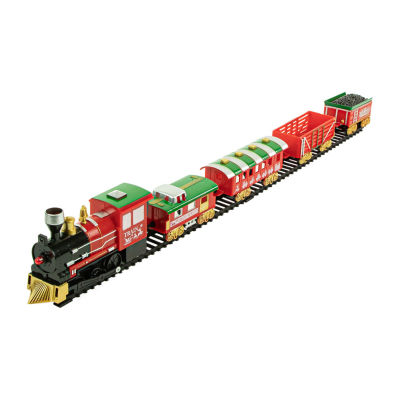Northlight 21pc Red Battery Operated Lighted And Animated Classic Train Set Christmas Tabletop Decor