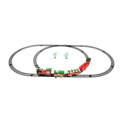 Northlight 21pc Red Battery Operated Lighted And Animated Classic Train Set Christmas Tabletop Decor