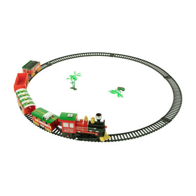 Northlight 21pc Red Battery Operated Lighted And Animated Classic Train Set Christmas Tabletop Decor