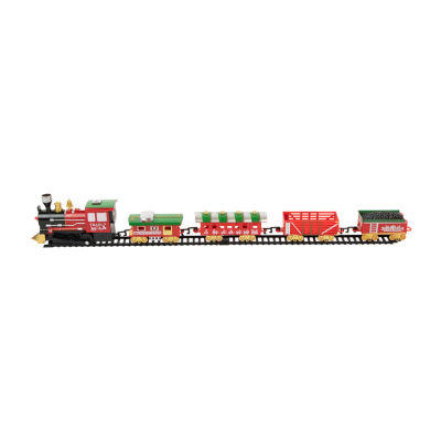 Northlight 21pc Red Battery Operated Lighted And Animated Classic Train Set Christmas Tabletop Decor