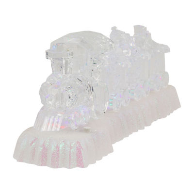 Northlight 12in Led Lighted Musical Icy Crystal Locomotive Train Christmas Tabletop Decor
