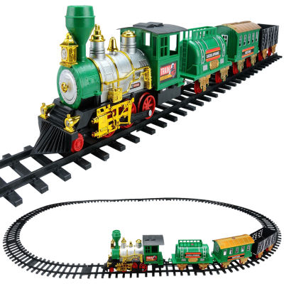 Northlight 20-Piece Battery Operated Lighted And Animated Classic Train Set With Sound Christmas Tabletop Decor
