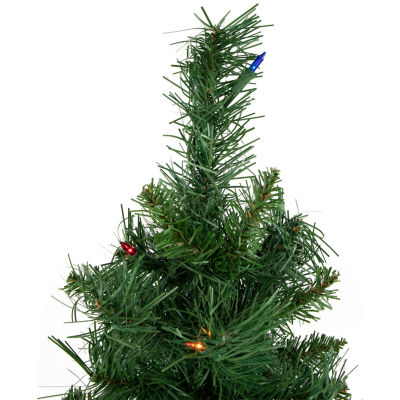 Northlight Medium Royal Artificial Multicolor Lights 2 Foot Pre-Lit Pine Christmas Tree