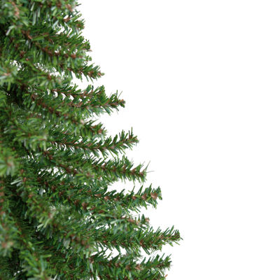 Northlight Potted Downswept Mini Village Medium Artificial Unlit 1 1/2 Feet Pine Christmas Tree