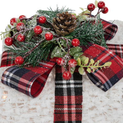 Northlight Set Of 3 Lighted Red Plaid Gift Boxes Outdoor Decorations Christmas Holiday Yard Art