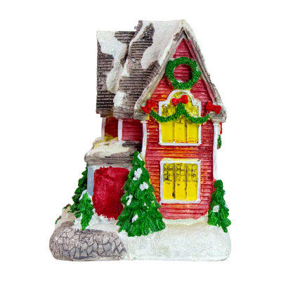 Northlight 5in Red Led  Snowy House Decoration Lighted Christmas Village