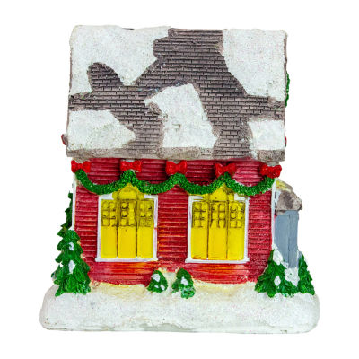 Northlight 5in Red Led  Snowy House Decoration Lighted Christmas Village