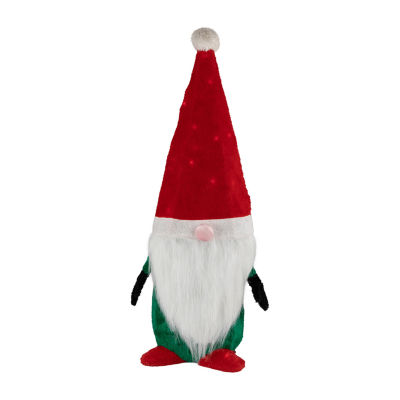 Northlight Lighted Red And Green Christmas Yard Decoration  35-Inch Gnome