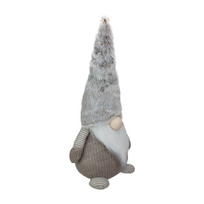 Northlight 23.5in Led Lighted Brown And White Knit  Christmas Gnome