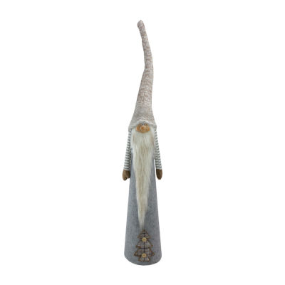 Northlight 22in Gray And Brown Cone  Tabletop Christmas Decoration Christmas Gnome