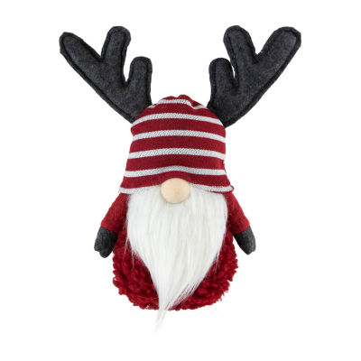 Northlight 12in Red And White  With Antlers Christmas Decoration Gnome