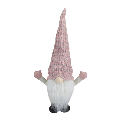 Northlight 19in Pink And White Rattan Christmas  With Warm White Led Lights Christmas Gnome