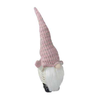 Northlight 19in Pink And White Rattan Christmas  With Warm White Led Lights Gnome