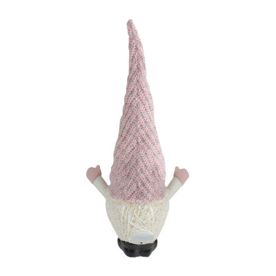 Northlight 19in Pink And White Rattan Christmas  With Warm White Led Lights Christmas Gnome