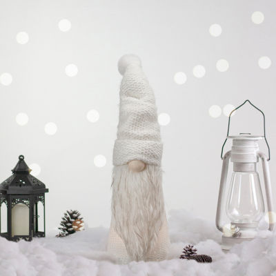 Northlight 20in Led Lighted White Knit  Christmas Gnome