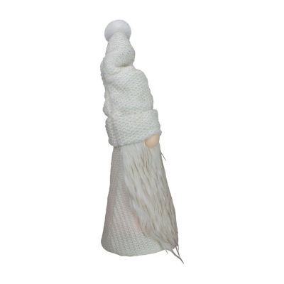 Northlight 20in Led Lighted White Knit  Christmas Gnome