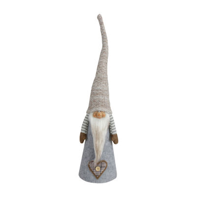 Northlight 21in Gray And Beige Cone Boy Christmas Gnome