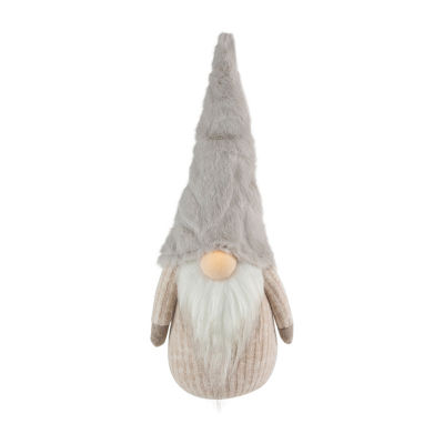 Northlight 10in Lighted Nose And Plush Hat Tabletop Christmas  Decoration Gnome