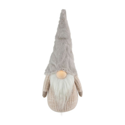 Northlight 10in Lighted Nose And Plush Hat Tabletop Christmas  Decoration Christmas Gnome