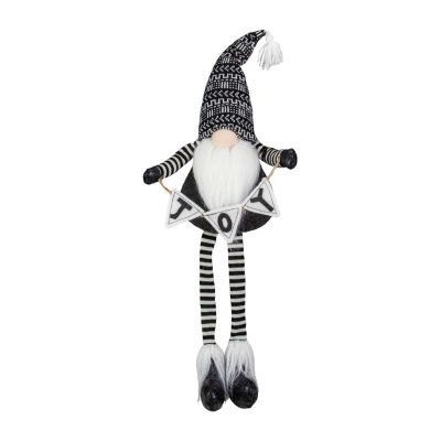 Northlight 30-Inch Black And White Injoyin  Plush Tabletop Christmas Decoration Christmas Gnome